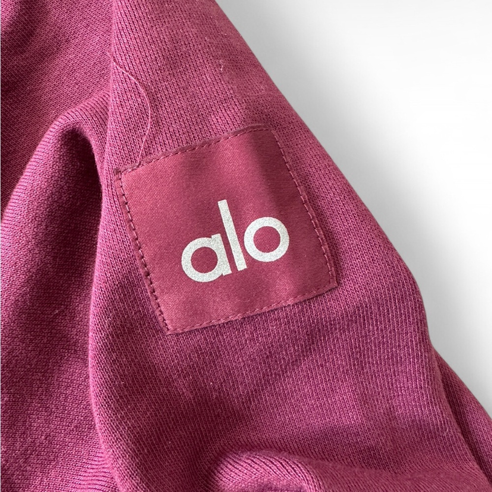 ALO Yoga Men’s Burgundy/Maroon Hoodie and Shorts Set - Size Large - Picture 4 of 9
